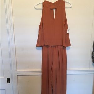 Brand new burnt orange jumpsuit